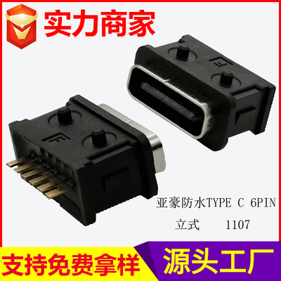 防水TYPE C 6PIN 立式 1107